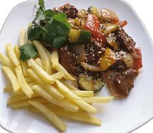 Бо Лук Лак с картофелем