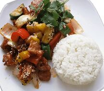 Га Лук Лак с рисом