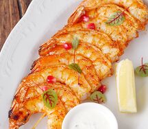 Шашлык из креветок