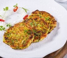 Оладьи из кабачков со сливочным сыром