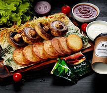 Вегетарианский ланч с грибами