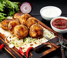 Шампиньоны на гриле