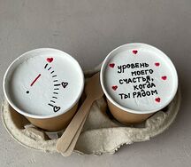 Набор Cake to go с дизайном Уровень моего счастья, когда ты рядом