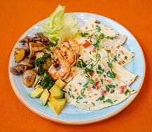 Завтрак с креветками