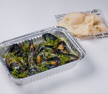 Мидии Сливки с укропом