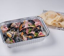 Мидии карбонара