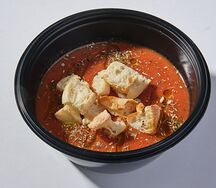 Томатный суп с крутонами
