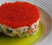 Оливье с крабом