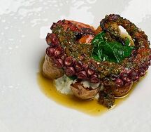 Марокканский осьминог с картофелем