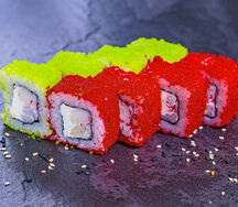 Ролл Калифорния с крабом и креветками