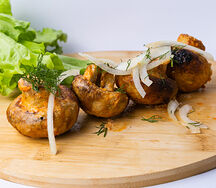 Шампиньоны на мангале