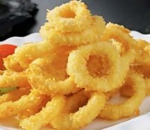 Кольца кальмара в сухарях