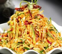 Овощной китайский салат с мясом