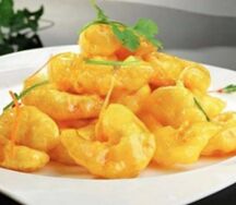 Королевские креветки в кисло-сладком соусе