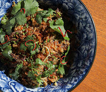 Жареный рис с говядиной