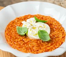 Пряное орзо с бурратой