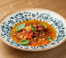 Мясной суп с овощами