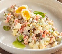 Оливье с телячьим языком