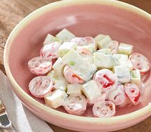 Овощной салатик со сметаной