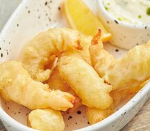 Креветки темпура с соусом тартар