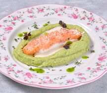 Лосось с пюре