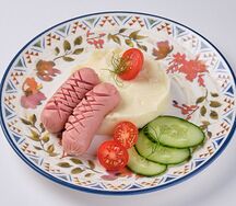 Пюре с сосисками