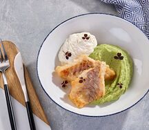 Морской окунь с пюре