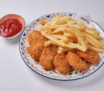 Наггетсы с хрустящим картофелем фри