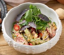 Грузинский салат из овощей с ореховой заправкой