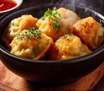 Пельмени домашние во фритюре