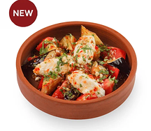 Салат с хрустящими баклажанами и сыром