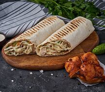 Шаверма сырная с шашлыком из курицы