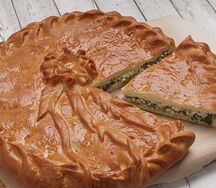 Пирог с зеленым луком и яйцом