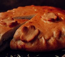 Пирог Мясо-картофель из печки