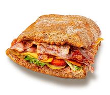 Сэндвич на ржаной чиабатте