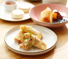 Блины с ветчиной и сыром