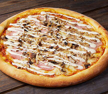 Пицца с ветчиной и грибами 24 см