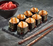 Запечённый ролл с лососем