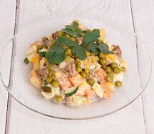 Оливье с говядиной