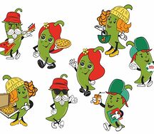 Наклейки Веселые перчики