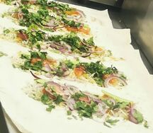 Вегетарианская шаурма сырная, чесночный, обычный