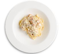 Спагетти Карбонара с копченым цыпленком