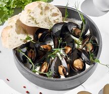 Мидии с трюфельным соусом