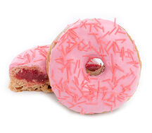 Пончик Клубника в шоколаде