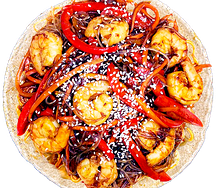 Вок с креветками