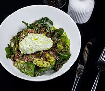 Зеленый салат с брынзой 