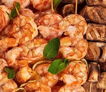 Креветки на мангале