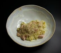 Феттуччине с лососем