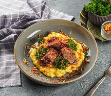 Томлёная телятина с пюре