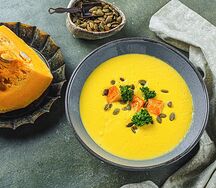 Тыквенный крем-суп с тофу